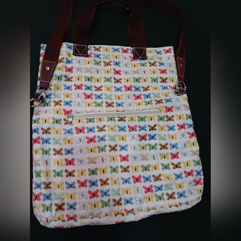 American Eagle Fold Over Butterly Tote Bag Crossbody Large